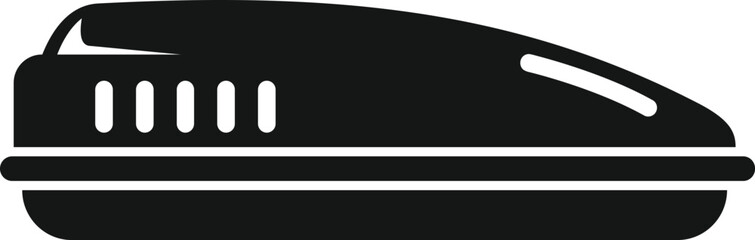 Car travel box icon simple vector. Roof trunk. Auto carrier