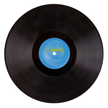 Spinning vintage vinyl record
