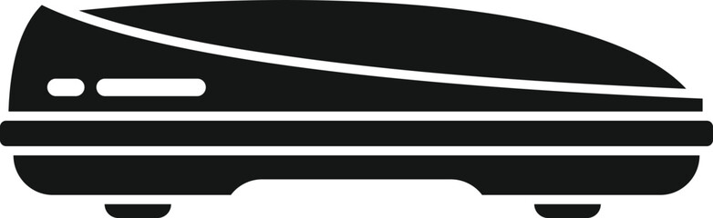 Fototapeta premium Car cargo box icon simple vector. Roof rack. Auto carrier