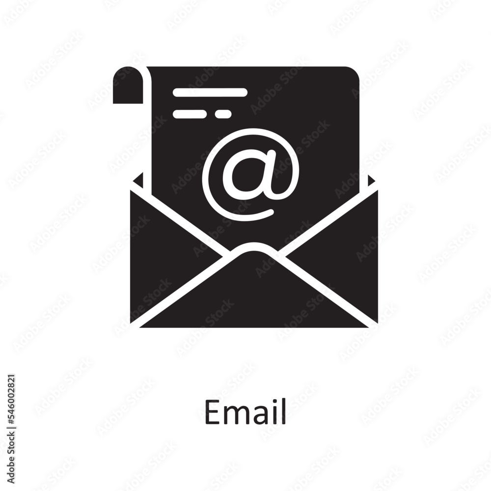 Poster email vector solid icon design illustration. cloud computing symbol on white background eps 10 file