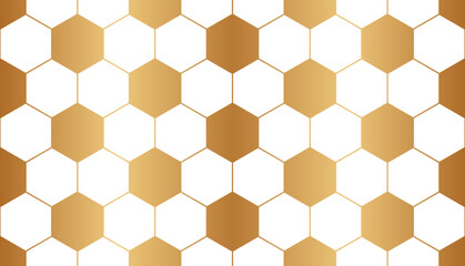Ball texture. Football seamless pattern. Repeated sports banner. Repeat gold soccer design. Coldenbackground for prints. Abstract stadium player backdrop. Repeating ball patern. Vector illustration