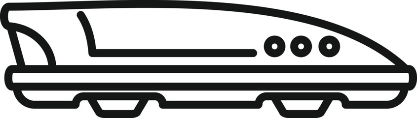 Obraz premium Car vacation box icon outline vector. Roof luggage. Travel cargo