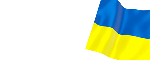Flaga Ukrainy baner - obrazy, fototapety, plakaty
