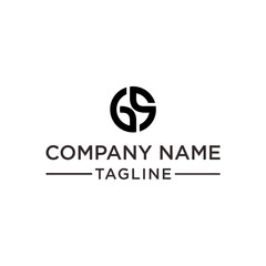 Obraz premium GS creative circle initials logo 