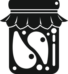 Vegetable jar icon simple vector. Pickle food. Eating product