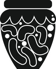 Can product icon simple vector. Food pickle. Canned vegetable