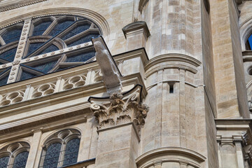 detail of the facade of a cathedral