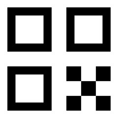 QR code black icon