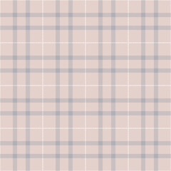 plaid seamless pattern of powder color, vector. checkered background, texture of flannel material.