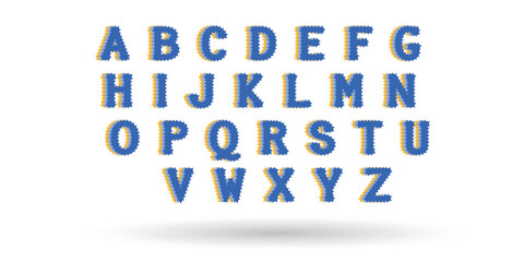 Spiky English Alphabet Set