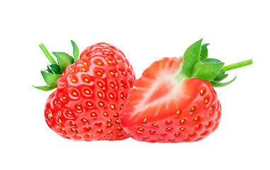 Strawberry berry isolated on white or transparent background.