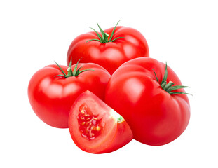 Tomato vegetables isolated on white or transparent background.