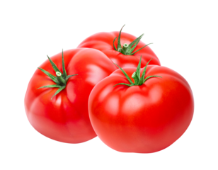 Tomato vegetables isolated on white or transparent background.