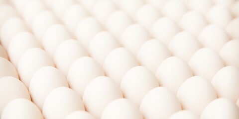 Background of fresh eggs for sale at a market. With depth of field blur