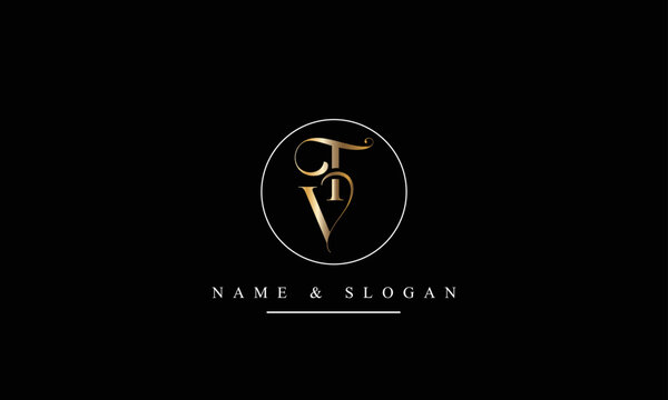 VF, FV, V, F abstract letters logo monogram