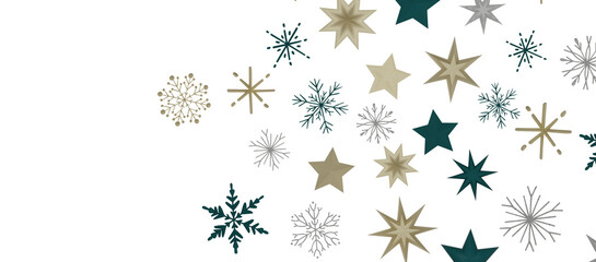 Christmas Card - Snowflakes Of Paper In Frame