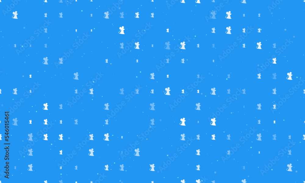 Aufkleber seamless background pattern of evenly spaced white mouse symbols of different sizes and opacity. vec