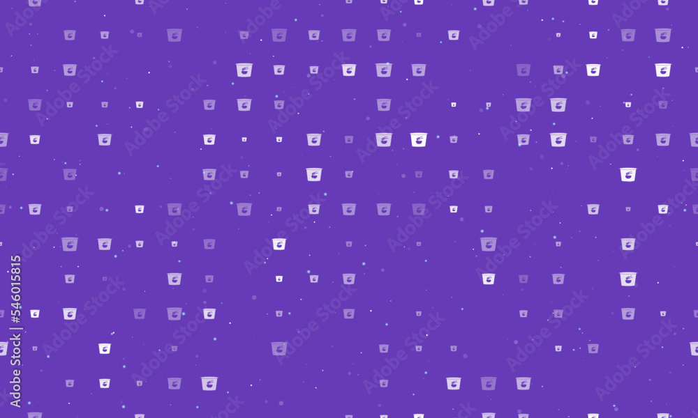 Aufkleber seamless background pattern of evenly spaced white instant noodles symbols of different sizes and op