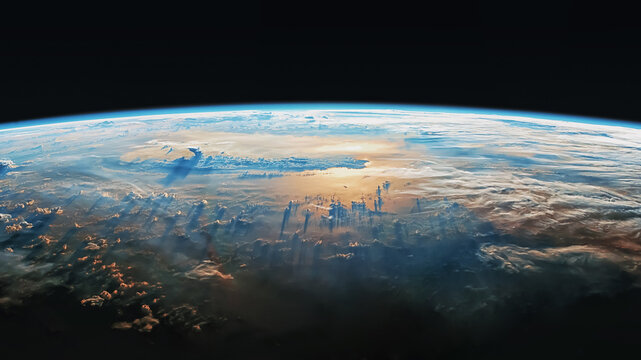 The Earth viewed from the orbit - Element of this image from Nasa Public Domain