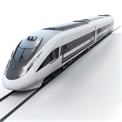 Bullet train, speed train model. Ai generated illustration in style of 3d model