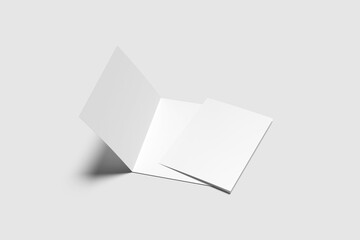 A4 Bifold Blank Mockup