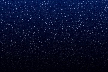 Seamless realistic falling snow or snowflakes. Insulated on a blue background. Vector illustration