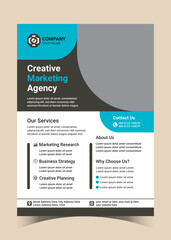 Obraz premium Creative Corporate Business Flyer Template Simple and clean A4 Size with Bleed Vector design