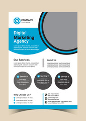 Creative Corporate Business Flyer Template Simple and clean A4 Size with Bleed Vector design