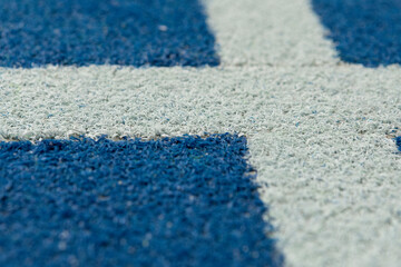 Blue floor in a panel court