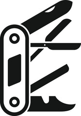 Blade multitool icon simple vector. Army knife. Camping kit