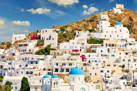 The Chora of Ios island in Cyclades, Greece