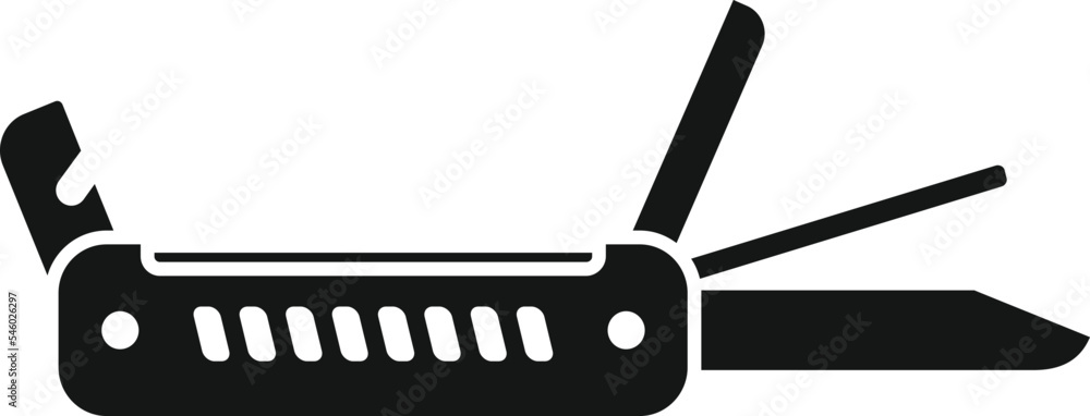 Poster corkscrew multitool icon simple vector. army knife. small utility