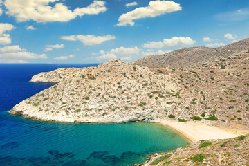 The beach Loretzena in Ios island, Greece