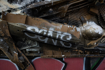 graffitis et textures à la bombe de peinture