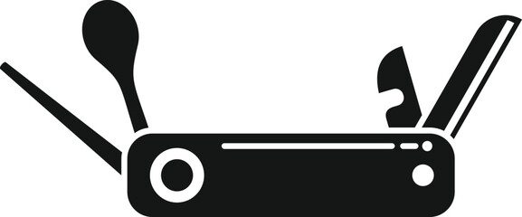 Penknife icon simple vector. Knife multitool. Swiss tool