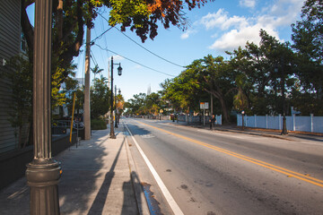 Fototapeta na wymiar street in the city of Key west, Florida