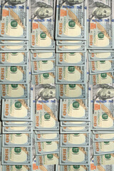 American one hundred dollar bills background. us currency as background. financial concept. bills of 100 dollar american paper money cash. Background money, dollars