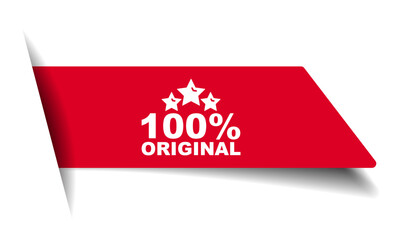 red vector illustration banner 100% original