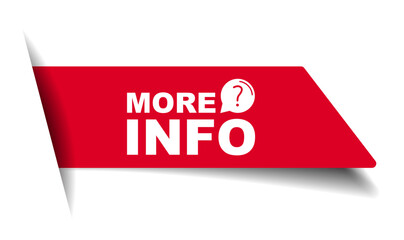 red vector illustration banner more info