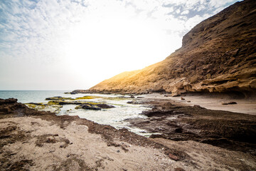 Sonnenuntergang am Strand auf der Insel Sal in den Kapverden