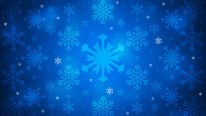 Fototapeta na wymiar Abstract ice crystal, snowflakes winter background, illustration of christmas season for festive holidays card.