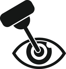 Eye dropper icon simple vector. Test eye. Visual exam