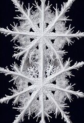 Midjourney abstract render of a snowflake