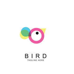 eye logo vector illustration Bird Abstract Logo design vector design