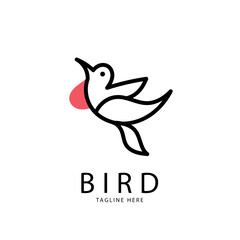 Bird Abstract Logo design vector design