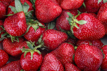 Ripe juicy strawberry as background