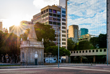 Ancient Fountain in Rio de Janeiro City Downtown