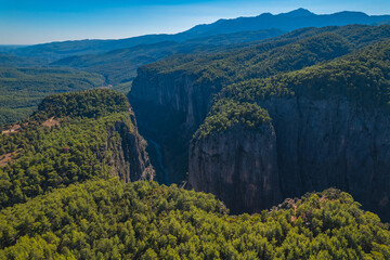 Landscape Tazi Canyon in Manavgat, Antalya, Turkey Aerial top view
