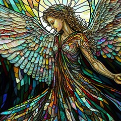 stained glass angel