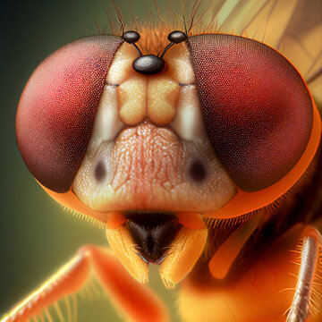 close up of a fruitfly